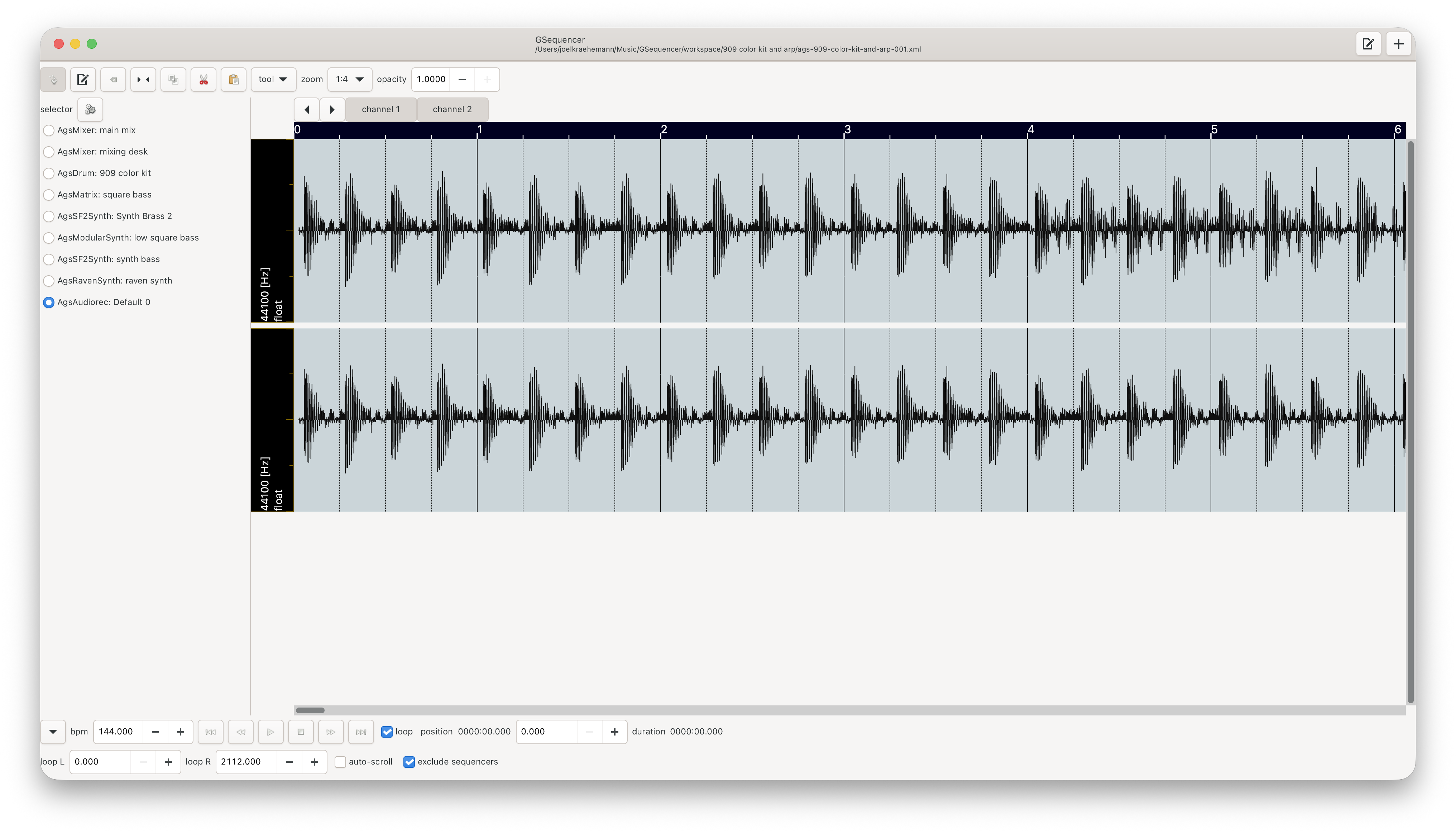 GSequencer screenshot wave form editor